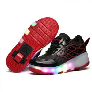 LED illuminated walking shoes/ heelys